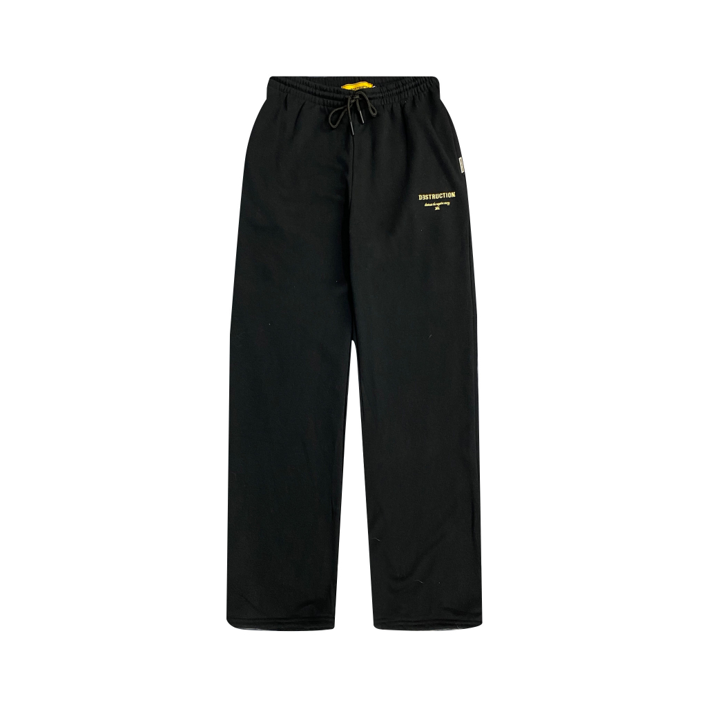 Quần dài nỉ ống suôn, track pant local brand Destruction form rộng