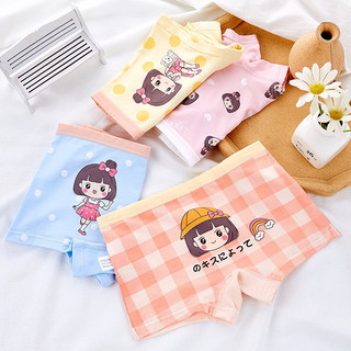 [T13 Sale] Quần chip bé gái thun lạnh caro sọc cam, quần lót trẻ em siêu mềm Maruka Fasion cho bé từ 6-35kg