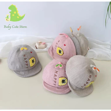 Mũ Lưỡi Trai Mũ Chồi Lá Cho Bé Trai Bé Gái Mũ Vải Bố Cho Bé Mũ Thu Đông Dày Dặn Ấm Áp Cho Bé Trai Bé Gái