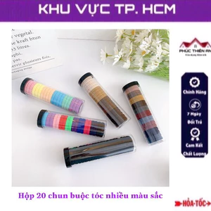 Hộp 20 chun buộc tóc nhiều màu sắc