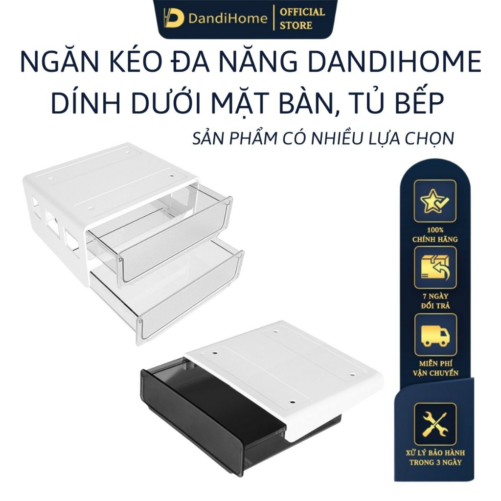 Ảnh Ngăn kéo đa năng DandiHome dán dưới mặt bàn làm việc và tủ bếp 1