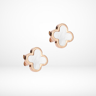 Khuyên tai nữ LAMY Lucky Four Leaves Earrings Rose Gold 3023