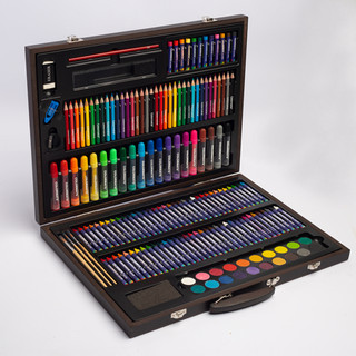 Bộ Màu Vẽ Hộp Gỗ Cao Cấp Art Set Chi Tiết Tặng Bé Học Mỹ Thuật Sáng Tạo