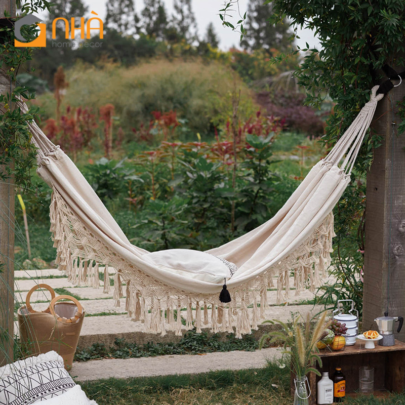 Võng Vintage Vải Bố Linen Tua Rua PA9591