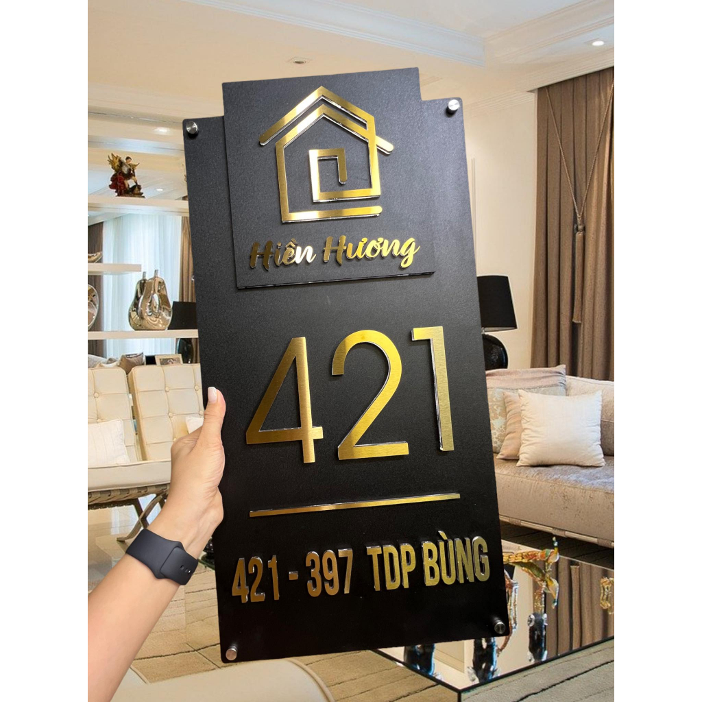 Biển số nhà. Bảng số nhà. Đặt hàng theo yêu cầu. BSN-18