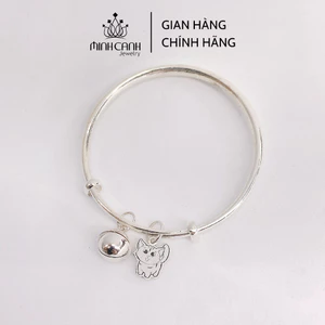 Lắc Bạc Charm Mèo Có Khắc Tên Cho Bé Yêu - Minh Canh Jewelry