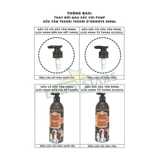 Combo Sữa tắm 500ml & Nước hoa 100ml Tesori d' Oriente lưu hương đến 8h nhập khẩu chính hãng từ Ý