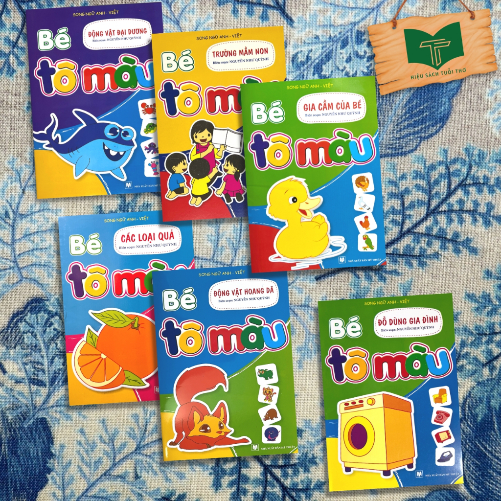 Sách Tô Màu, Tô Chữ Luyện Viết Theo Chương Trình Mới (Bộ 10 Cuốn Dành Cho Bé Chuẩn Bị Vào Lớp 1)