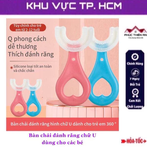 Bàn chải đánh răng chữ U dùng cho các bé, chất liệu Silicon