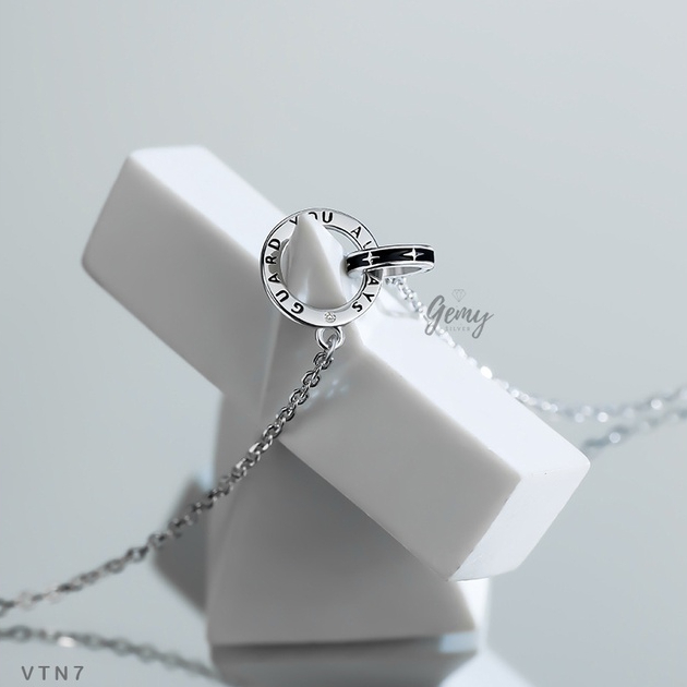 Vòng tay đôi nam nữ bạc 925 lắc tay mặt hình tròn kép khắc chữ phong cách unisex Always | GEMY SILVER VTN7