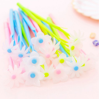 Bút gel nước mực đen hình bông hoa QNshop