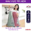 *Kẻ soọc* Tạp dề nấu ăn kẻ soọc có túi đựng đồ kèm khăn lau tay - tiện dụng, đa năng