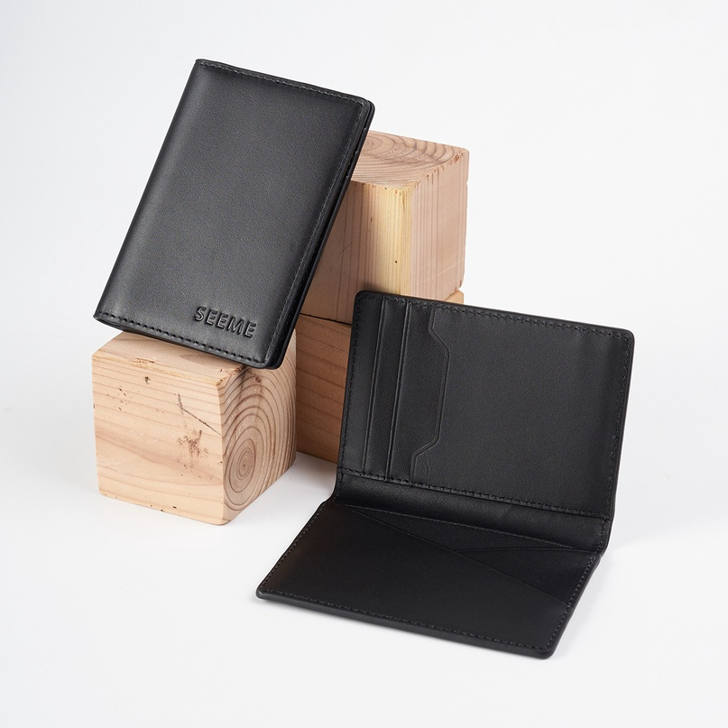 Ví đựng thẻ da Mastrotto cao cấp SEEME Brian Cardholder dáng đứng ...