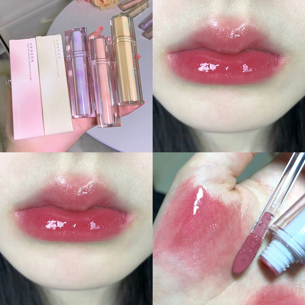 Son Bóng Lì Mềm Mịn CAPPUVINI Iced Tea Mirror Surface Lip Glace CP88