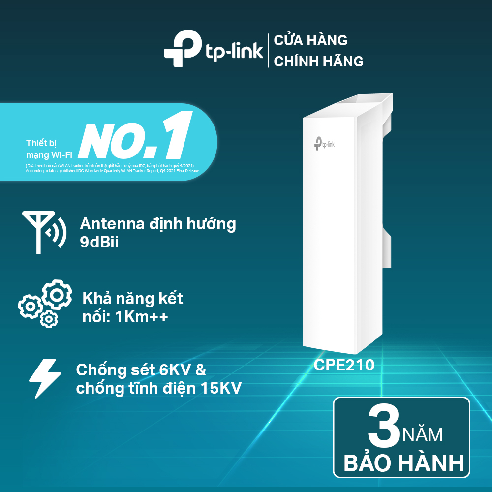 Bộ CPE Outdoor TP-Link CPE210 9dBi Tốc Độ 300Mbps Băng Tần 2.4GHz ...