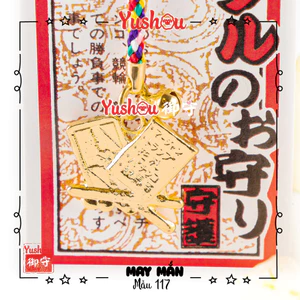 Thẻ Yushou May Mắn - Kim Loại - Kiểu Omamori Nhật, Có sẵn, Quà tặng ý nghĩa