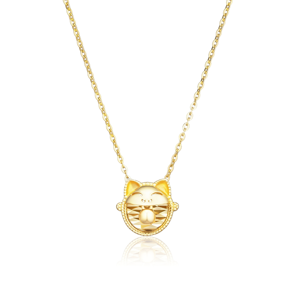 Mặt Dây Chuyền Mèo Đại Cát Phong Thủy Vàng 14K MDMAMD656 Huy Thanh Jewelry