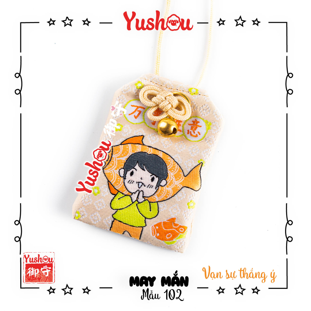 Túi Phước Yushou May Mắn Vạn Sự Thắng Ý - Kiểu Omamori Nhật, Có sẵn, Quà tặng ý nghĩa.