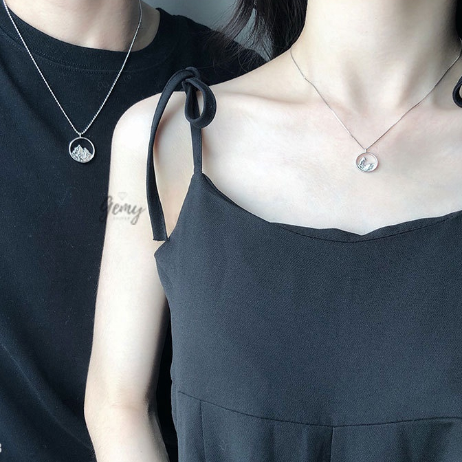 Vòng cổ đôi bạc 925 dây chuyền nam nữ Moutian 2 mẫu mới bạc 925 | GEMY SILVER VCN8