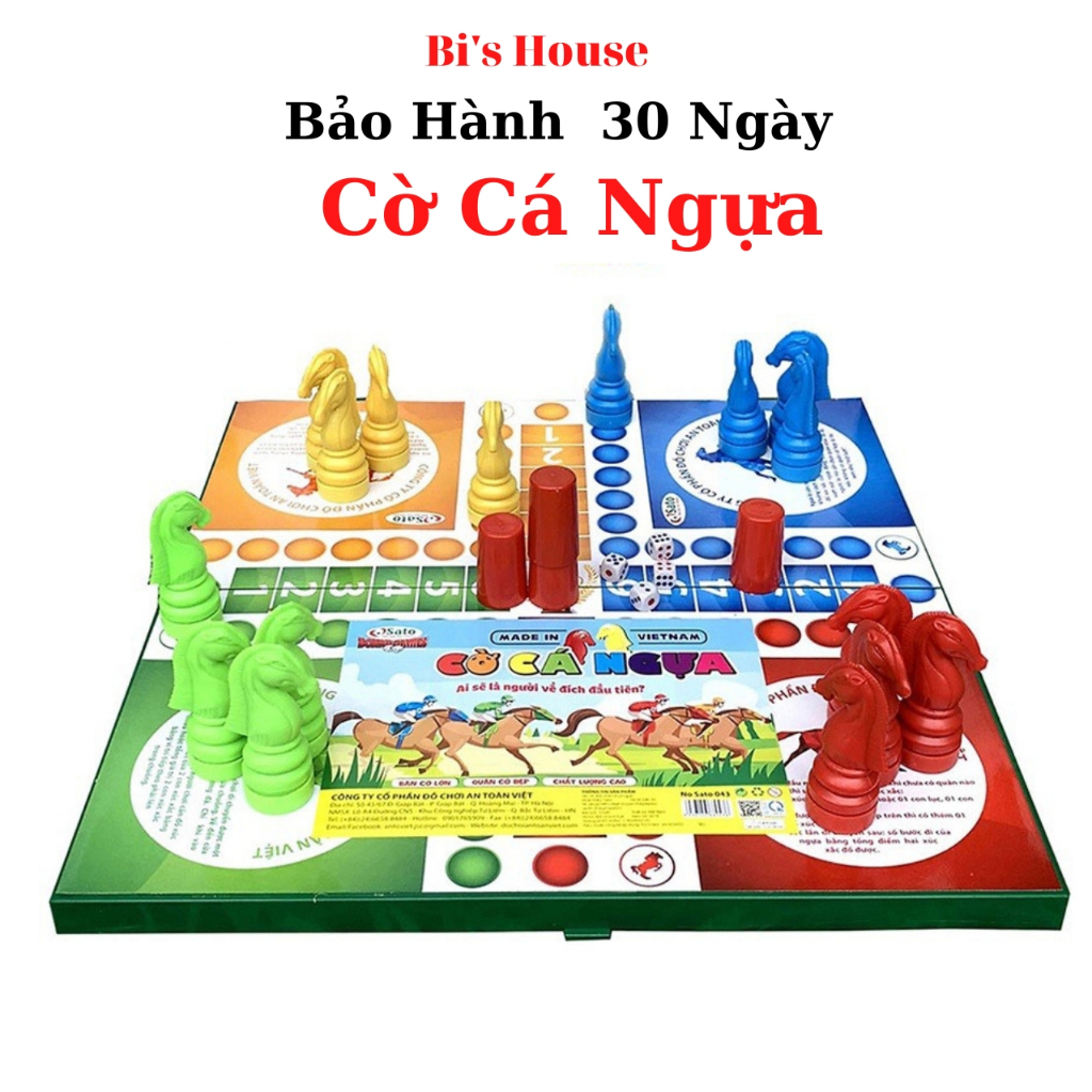 Đồ chơi bàn cờ cá ngựa size lớn hàng Việt Nam chất lượng cao an toàn cho bé thương hiệu Sato