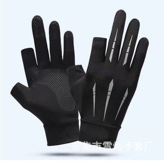Găng tay nam nữ hở ngón COTTON MÁT mẫu 2 thoáng mát, chống nắng chống trượt