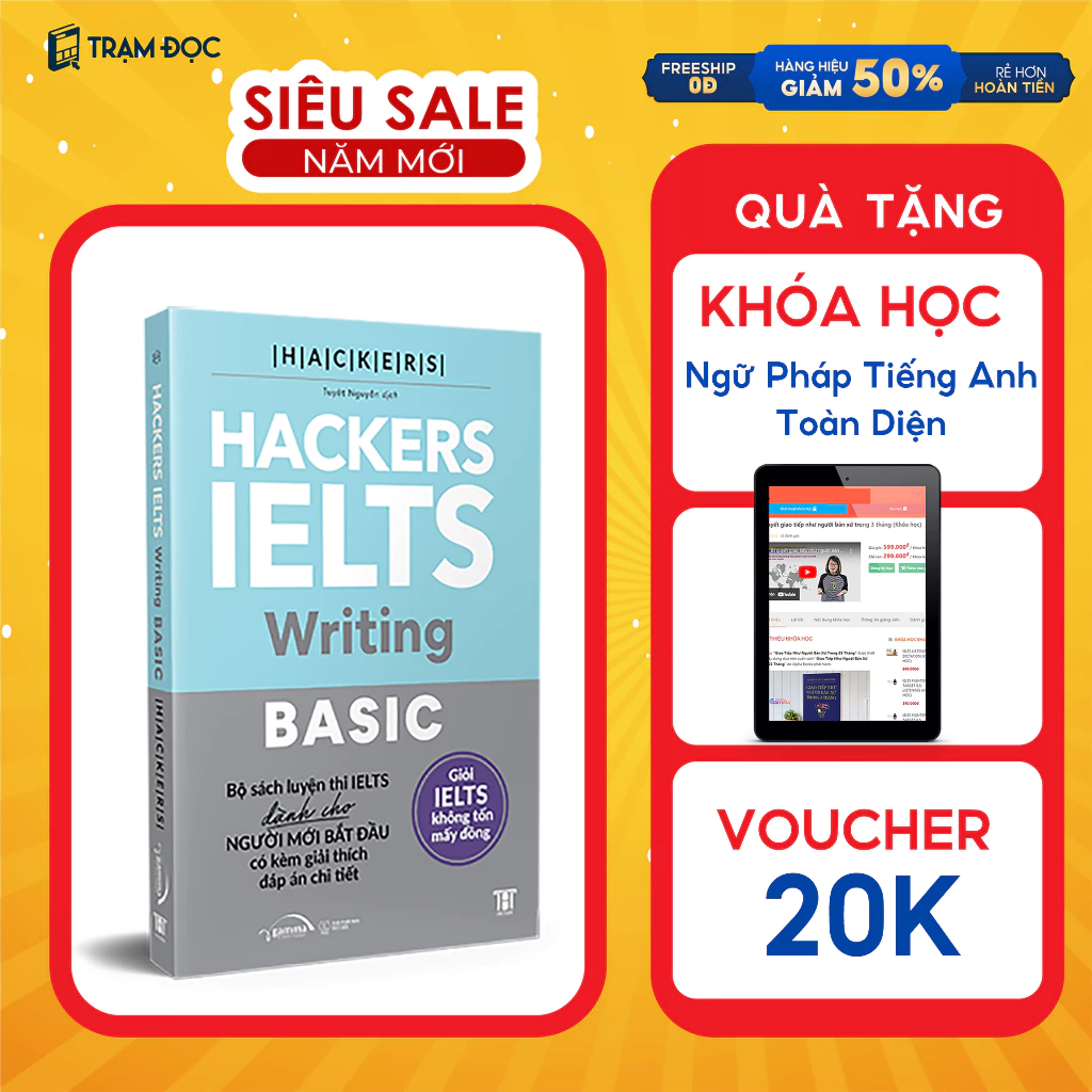 Sách -Hacker Ielts Basic ( Reading + Listening + Writing + Speaking )