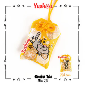 Túi Phước Yushou Tài Vận Mèo Neko Mẫu 26- Kiểu Omamori Nhật, Có sẵn, Quà tặng ý nghĩa.