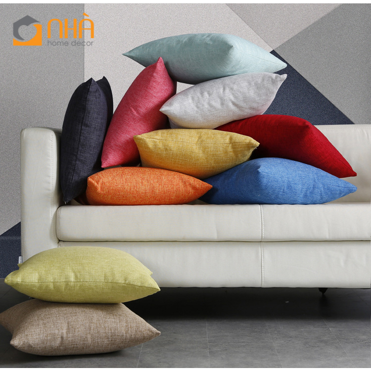 Vỏ Gối Tựa Lưng Trang Trí Sofa Lông Cừu Dệt Sợi Rối Sang Trọng Size 50cm, 45cm