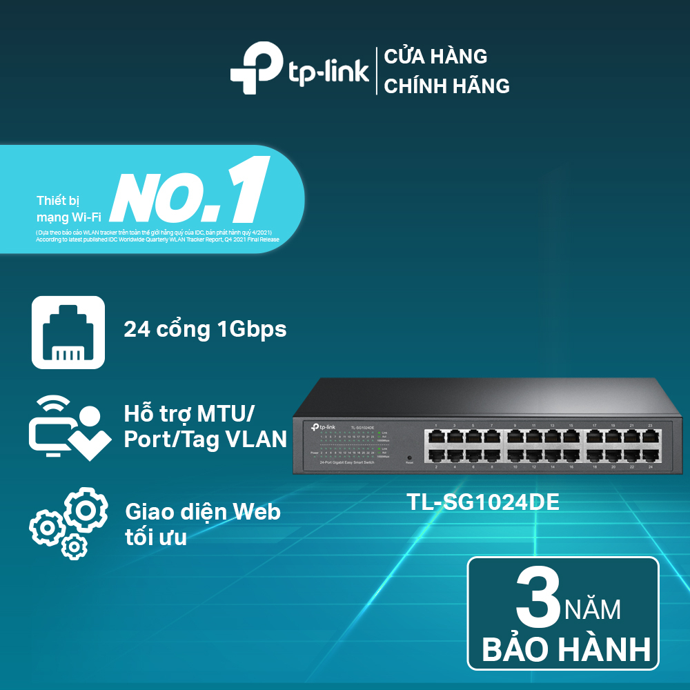 Bộ Chia Tín Hiệu Thông Minh TP-Link TL-SG1024DE Easy Gigabit 24 Cổng