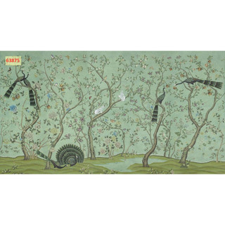 Tranh Chim Công Và Những Cánh Hoa