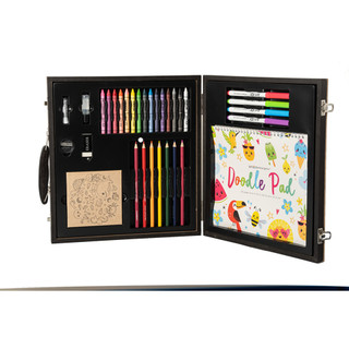 Bộ Màu Vẽ Hộp Gỗ Cao Cấp Art Set Chi Tiết Tặng Bé Học Mỹ Thuật Sáng Tạo