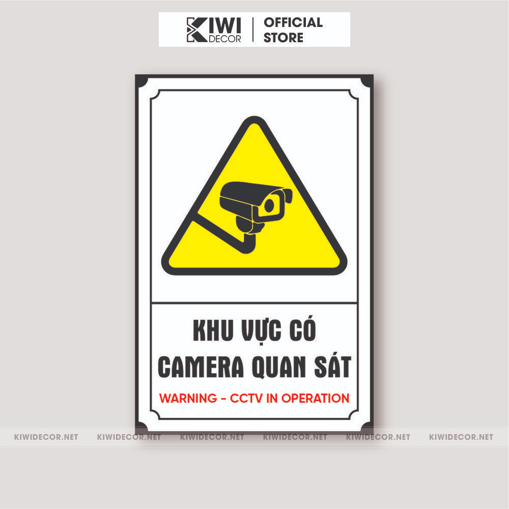 Biển Cảnh Báo Có Camera Giám Sát An Ninh Đang Hoạt Động - Cctv Open 