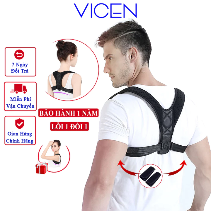 Đai Chống Gù Lưng Nam Nữ ANDEGO Đủ Size Người Lớn Trẻ Em Lỗi 1 Đổi 1 Mẫu POSTURE. Đai Lưng Chống Gù.