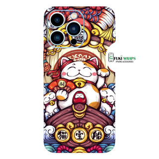 Tấm dán Skin Mặt Sau Mẫu Thần Tài MS12 FULL VIỀN 14 pro max , 13 pro max , 12 pro max , 11 pro max , xs max - FukiShop