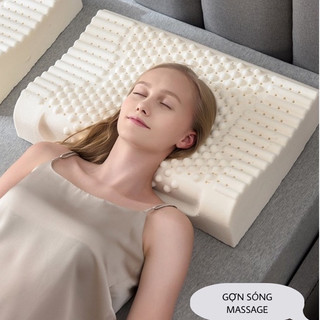 ✳️MASSAGE NGỦ SAY✳️Gối Nằm Gợn Sóng Massage Cao Su Thiên Nhiên Natural Cao Cấp, Chuẩn Y Khoa