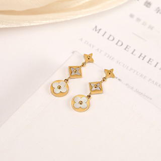 Khuyên tai nữ LAMY Four Leaves Earrings Rose Gold 3024