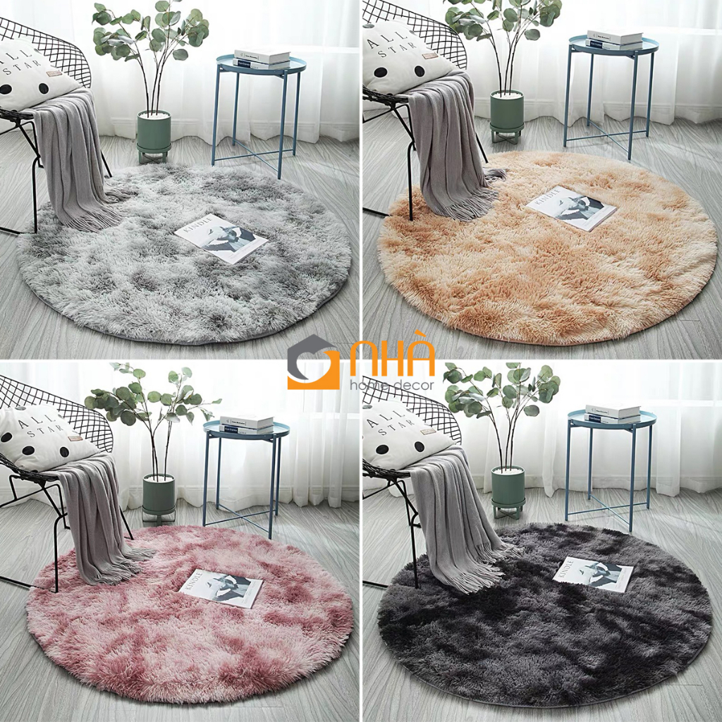 Thảm Tròn Lông Loang Trang Trí Chụp Hình PA9627