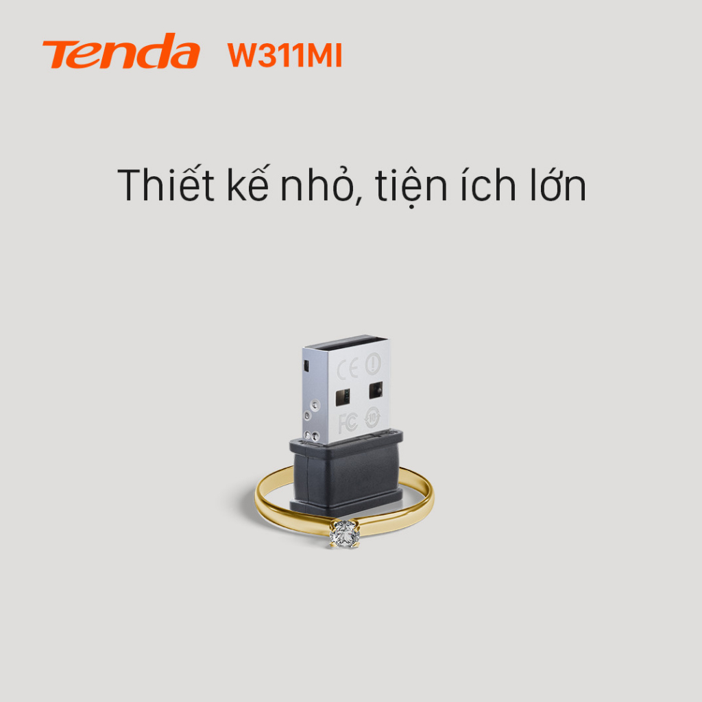 USB Kết Nối Wifi Tenda W311Mi Tốc Độ 150Mbps