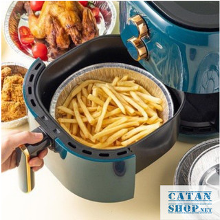Set 20 Khay Bạc 18CM/22CM Lót Nồi Chiên Không Dầu, Dĩa Bạc Nướng Gà, Thức Ăn An Toàn GD661-DiaBac22cm