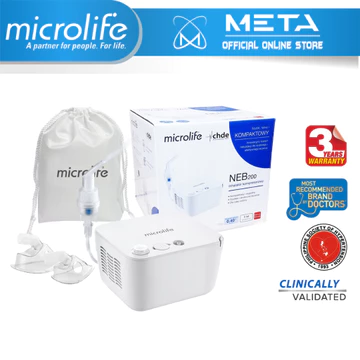 Máy Xông Khí Dung , Xông Mũi Họng MICROLIFE NEB200 | Hỗ trợ các bệnh viêm mũi, viêm xoang - Thương Hiệu Thụy Sỹ