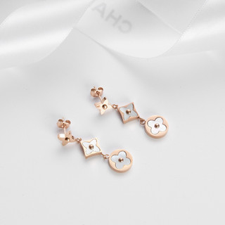 Khuyên tai nữ LAMY Four Leaves Earrings Rose Gold 3024