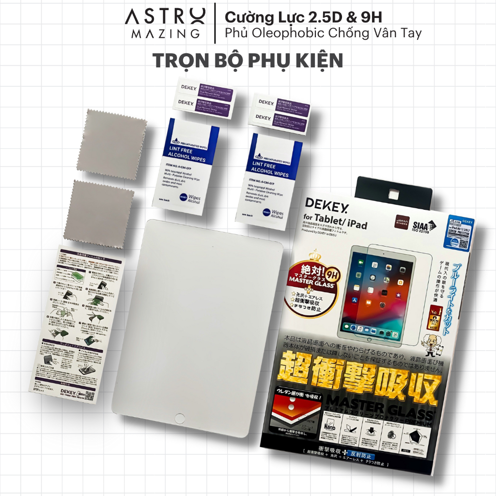 Ảnh Kính cường lực iPad AstroMazing độ cứng 9H dành cho Pro 11/13 Air 4/5/6 Gen 5/6/7/8/9 3