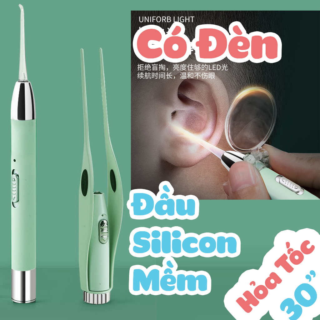 Bộ Lấy Ráy Tai Có Đèn Cho Bé Đầu Bằng silicon Mềm | Shopee Việt Nam