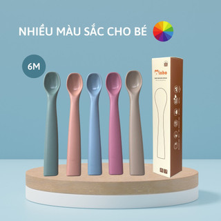 Thìa silicone, muỗng ăn dặm cho bé 5m+