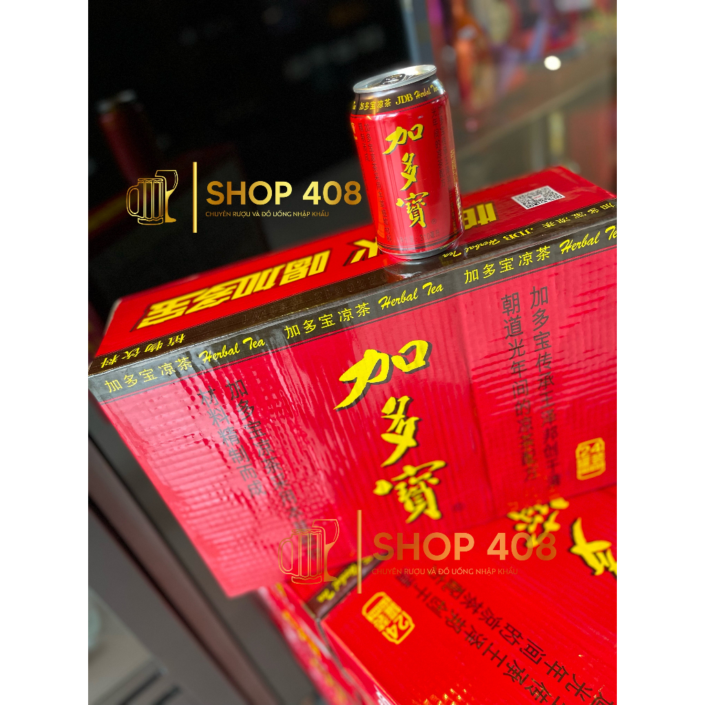 (24 lon) (Nước Sâm) Trà Thảo Mộc JiaDuobao Herbal Tea 1 thùng 24 lon