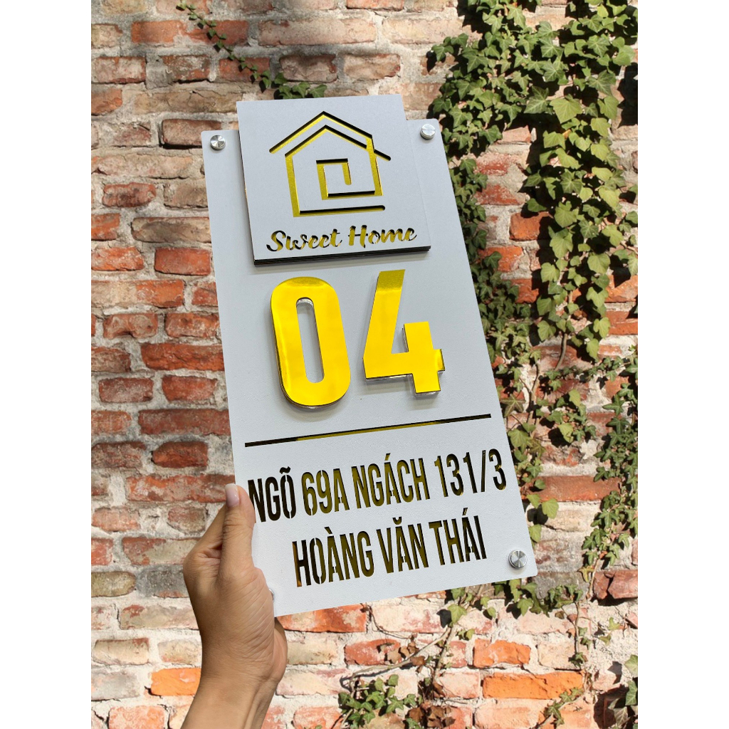 Biển số nhà. Bảng số nhà. Đặt hàng theo yêu cầu. BSN-18