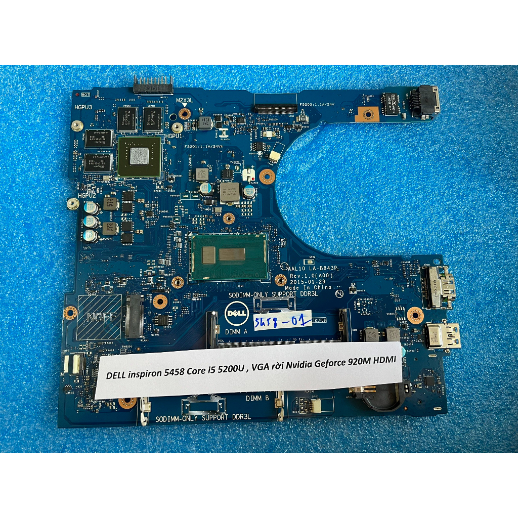 mainboard DELL inspiron 5458 Core i5 5200U , VGA rời Nvidia Geforce ...