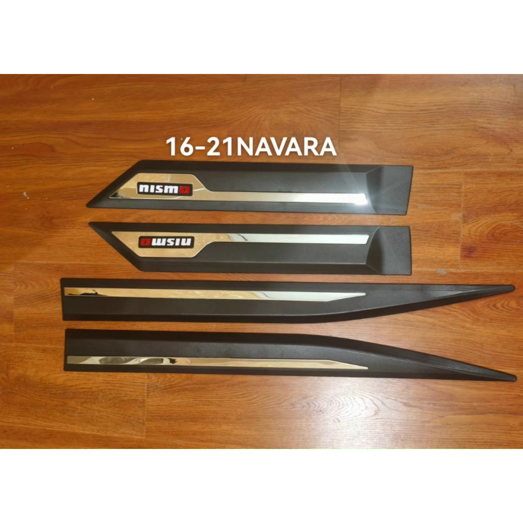 Nẹp Sườn xe Nissan Navara 2016-2021, NHỰA ĐEN ABS 3D mẫu mới nhất thể thao cá tính