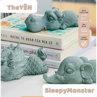 Sleepy Monster – Tượng thú nhỏ đang ngủ xinh xắn, trang trí nhà cửa và văn phòng