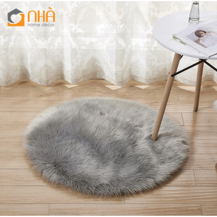 Thảm Lông Tròn Lông Mịn Trang Trí Nhà Cửa Và Decor Chụp Ảnh